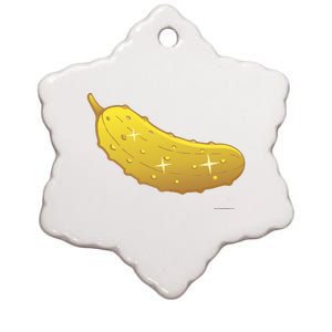 Golden Pickle Pickleball Award Ceramic Star Ornament