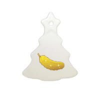 Golden Pickle Pickleball Award Ceramic Tree Ornament