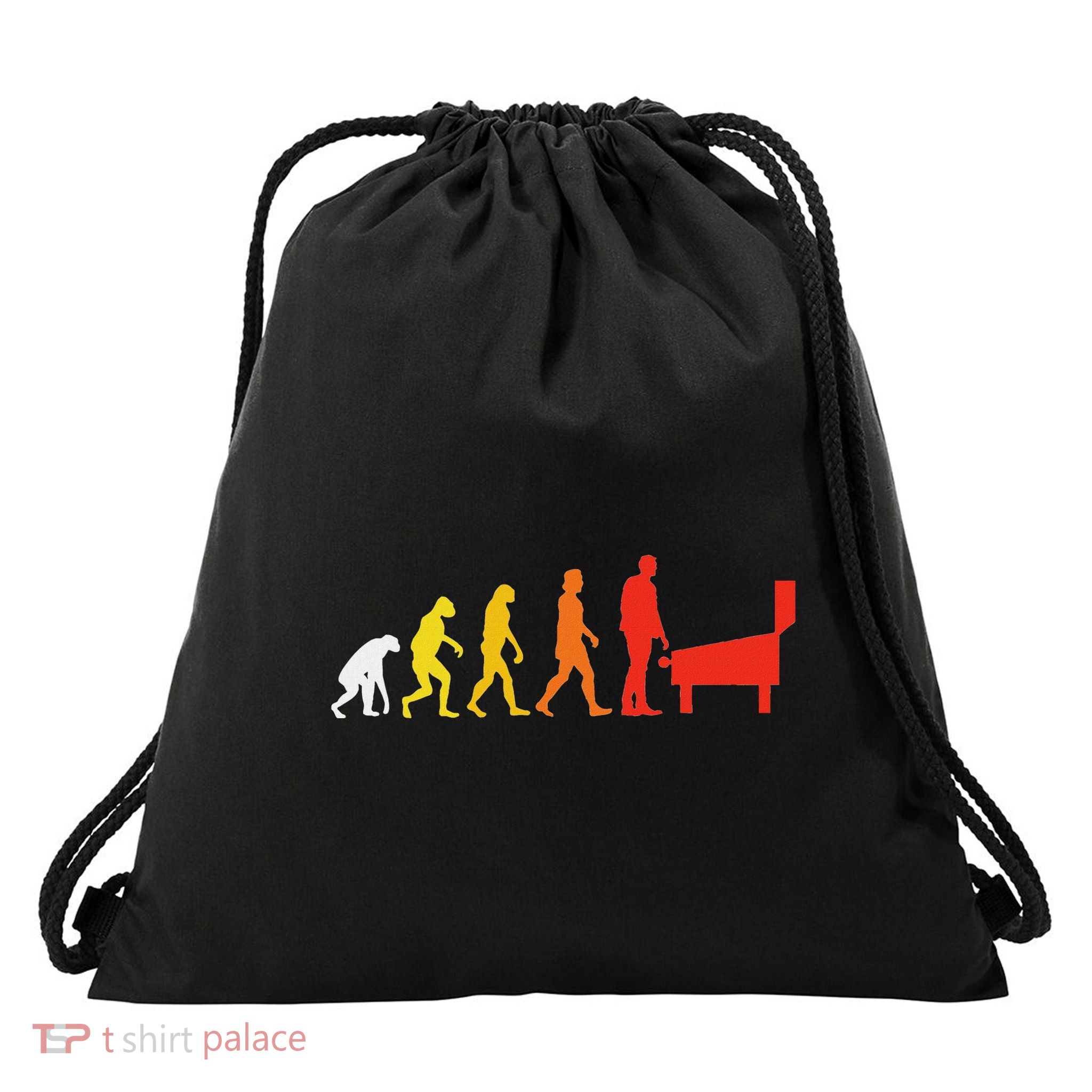 Great Pinball Player Evolution Gamer Pinball Drawstring Bag