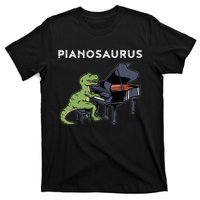 Grand Piano Pianist Gift Dinosaur Music Piano T-Shirt