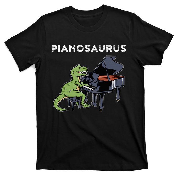 Grand Piano Pianist Gift Dinosaur Music Piano T-Shirt