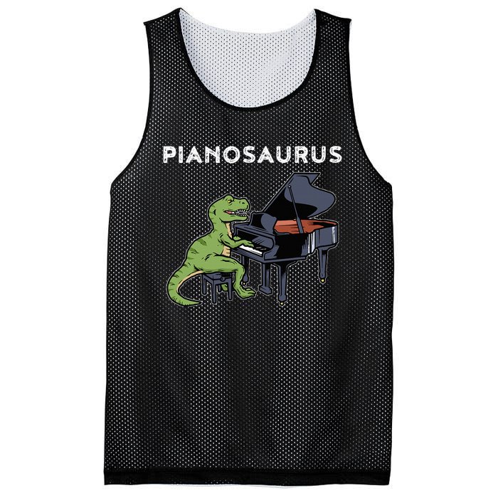 Grand Piano Pianist Gift Dinosaur Music Piano Mesh Reversible Basketball Jersey Tank