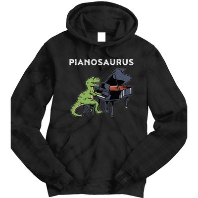 Grand Piano Pianist Gift Dinosaur Music Piano Tie Dye Hoodie