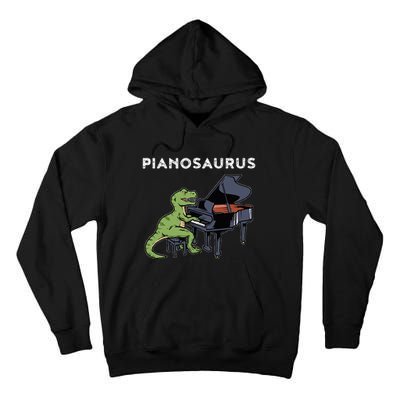 Grand Piano Pianist Gift Dinosaur Music Piano Tall Hoodie