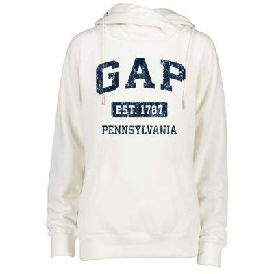 Gap Pennsylvania PA Vintage Athletic Sports Design Womens Funnel Neck Pullover Hood