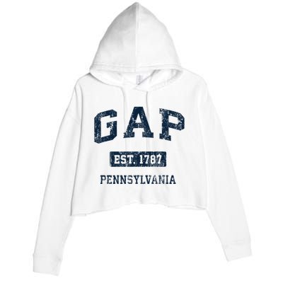 Gap Pennsylvania PA Vintage Athletic Sports Design Crop Fleece Hoodie