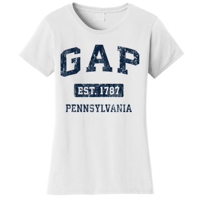 Gap Pennsylvania PA Vintage Athletic Sports Design Women's T-Shirt