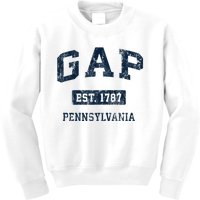 Gap Pennsylvania PA Vintage Athletic Sports Design Kids Sweatshirt