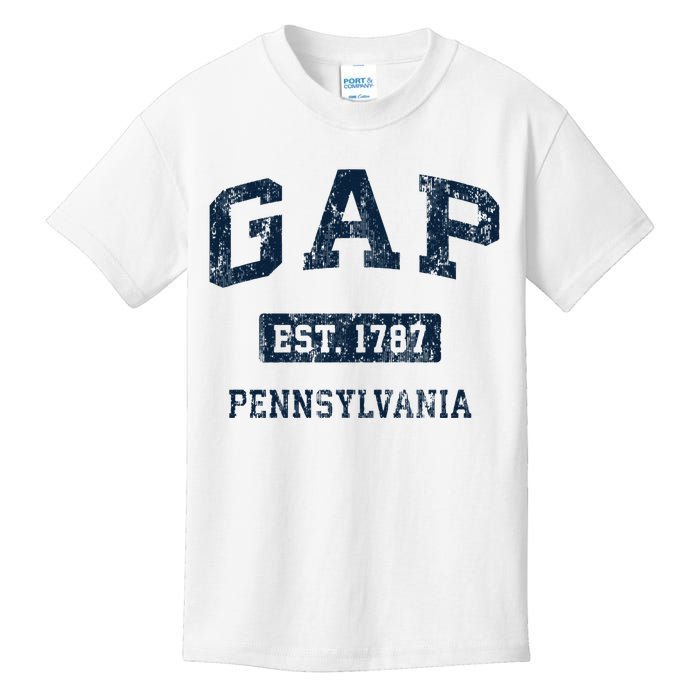 Gap Pennsylvania PA Vintage Athletic Sports Design Kids T-Shirt