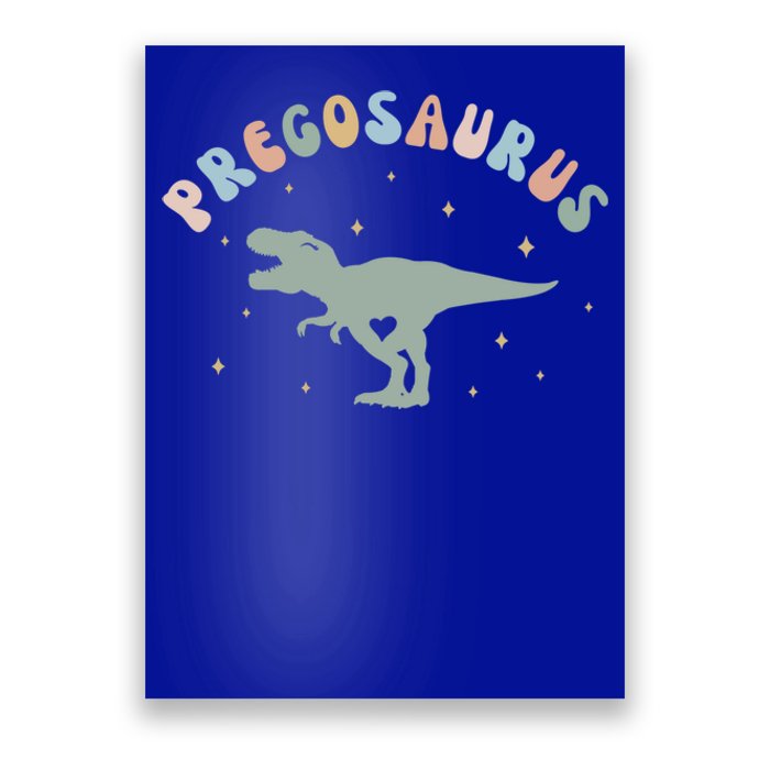 Groovy Pregosaurus Pregnancy Announcet Expecting Mom Gift Poster