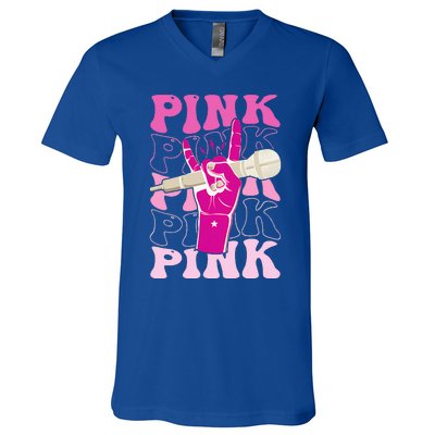 Groovy P.I.N.K Personalized Name P.I.N.K V-Neck T-Shirt