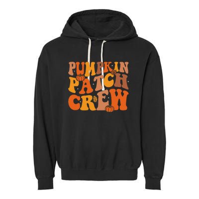 Groovy Pumpkin Patch Crew Squad Thanksgiving Fall Autumn Garment-Dyed Fleece Hoodie