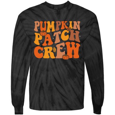 Groovy Pumpkin Patch Crew Squad Thanksgiving Fall Autumn Tie-Dye Long Sleeve Shirt