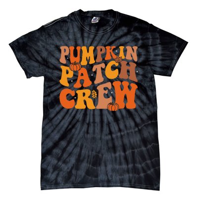 Groovy Pumpkin Patch Crew Squad Thanksgiving Fall Autumn Tie-Dye T-Shirt