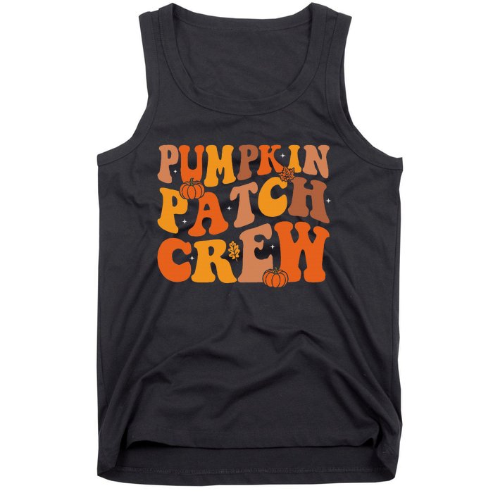 Groovy Pumpkin Patch Crew Squad Thanksgiving Fall Autumn Tank Top