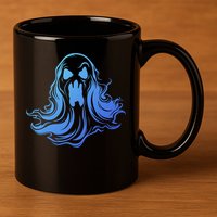 Ghost Poltergeist Paranormal Spooky Halloween Gift 11oz C Handle Ceramic Mug