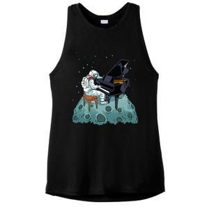 Grand Piano Pianist Gift Astronaut Music Piano Ladies PosiCharge Tri-Blend Wicking Tank