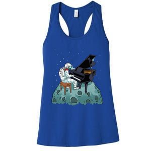 Grand Piano Pianist Gift Astronaut Music Piano Women's Racerback Tank