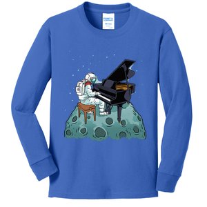 Grand Piano Pianist Gift Astronaut Music Piano Kids Long Sleeve Shirt