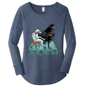 Grand Piano Pianist Gift Astronaut Music Piano Women's Perfect Tri Tunic Long Sleeve Shirt