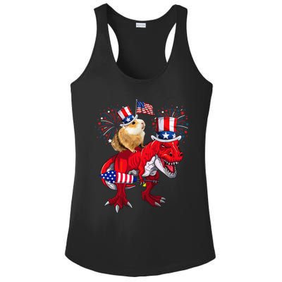 Guinea Pig Ridding T Rex 4th Of July Fireworks Lover Family Ladies PosiCharge Competitor Racerback Tank