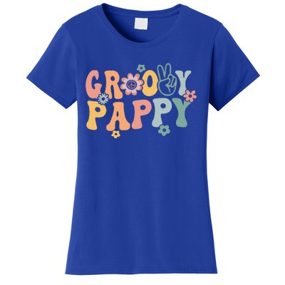 Groovy Pappy Retro Dad Matching Family 1st Birthday Party  Women's T-Shirt