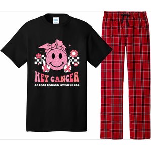 Groovy Pink Ribbon Breast Cancer Warrior Hey Cancer Fighting Gift Pajama Set