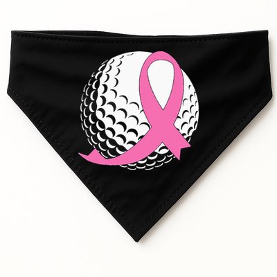 Golf Pink Ribbon Breast Cancer Awareness USA-Made Doggie Bandana