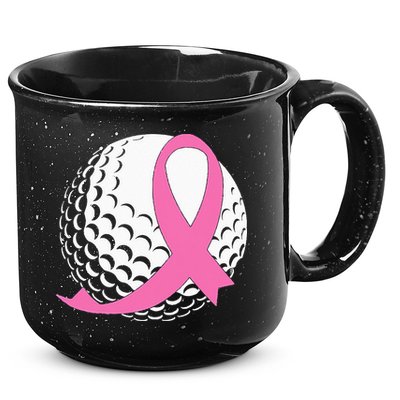 Golf Pink Ribbon Breast Cancer Awareness 15oz Campfire Ceramic Mug