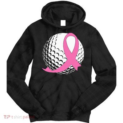 Golf Pink Ribbon Breast Cancer Awareness Tie Dye Hoodie
