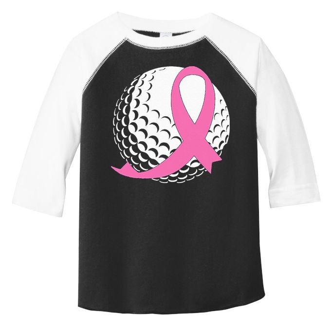 Golf Pink Ribbon Breast Cancer Awareness Toddler Fine Jersey T-Shirt