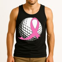 Golf Pink Ribbon Breast Cancer Awareness Tank Top