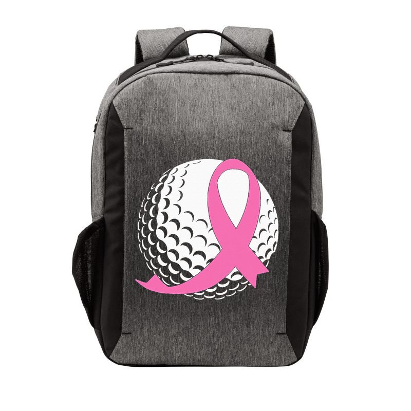 Golf Pink Ribbon Breast Cancer Awareness Vector Backpack
