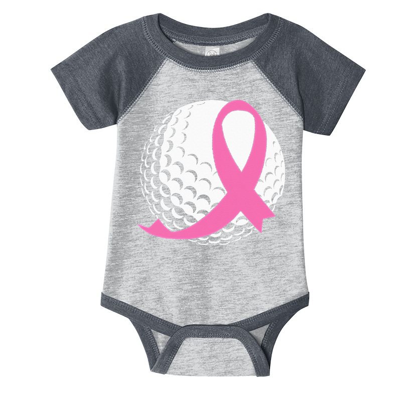 Golf Pink Ribbon Breast Cancer Awareness Infant Baby Jersey Bodysuit