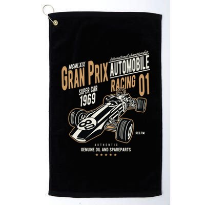 Grand Prix Racing 1969 Vintage Car Racing Fan Gift Platinum Collection Golf Towel