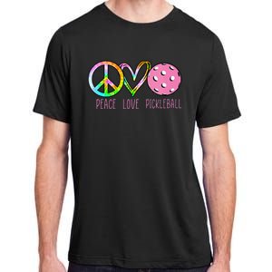 Girls Pickleball Retired Ladies Peace Love Pickleball Adult ChromaSoft Performance T-Shirt