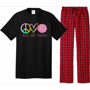 Girls Pickleball Retired Ladies Peace Love Pickleball Pajama Set