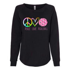 Girls Pickleball Retired Ladies Peace Love Pickleball Womens California Wash Sweatshirt