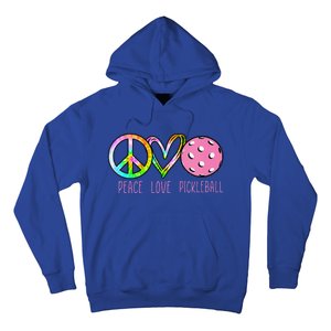 Girls Pickleball Retired Ladies Peace Love Pickleball Hoodie