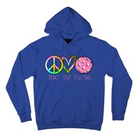 Girls Pickleball Retired Ladies Peace Love Pickleball Hoodie