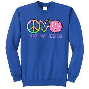 Girls Pickleball Retired Ladies Peace Love Pickleball Sweatshirt