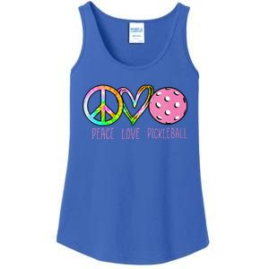 Girls Pickleball Retired Ladies Peace Love Pickleball Ladies Essential Tank