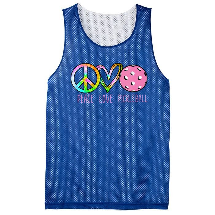 Girls Pickleball Retired Ladies Peace Love Pickleball Mesh Reversible Basketball Jersey Tank