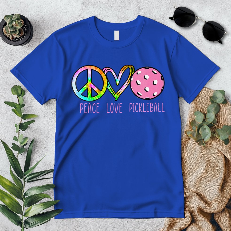 Girls Pickleball Retired Ladies Peace Love Pickleball Premium T-Shirt