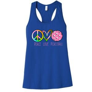 Girls Pickleball Retired Ladies Peace Love Pickleball Women's Racerback Tank