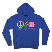 Girls Pickleball Retired Ladies Peace Love Pickleball Tall Hoodie