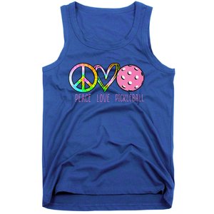 Girls Pickleball Retired Ladies Peace Love Pickleball Tank Top