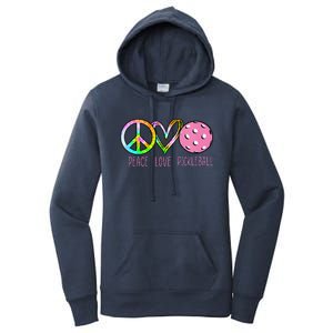 Girls Pickleball Retired Ladies Peace Love Pickleball Women's Pullover Hoodie