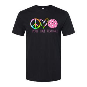 Girls Pickleball Retired Ladies Peace Love Pickleball Softstyle CVC T-Shirt