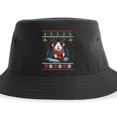 Guinea Pig Reindeer Christmas Xmas Swea Sustainable Bucket Hat